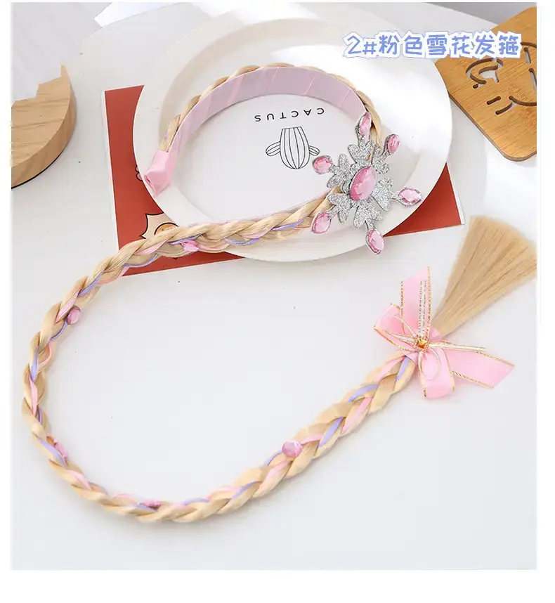 Ice and Snow Princess Wig Braid Hairband for Girls — feature 14
