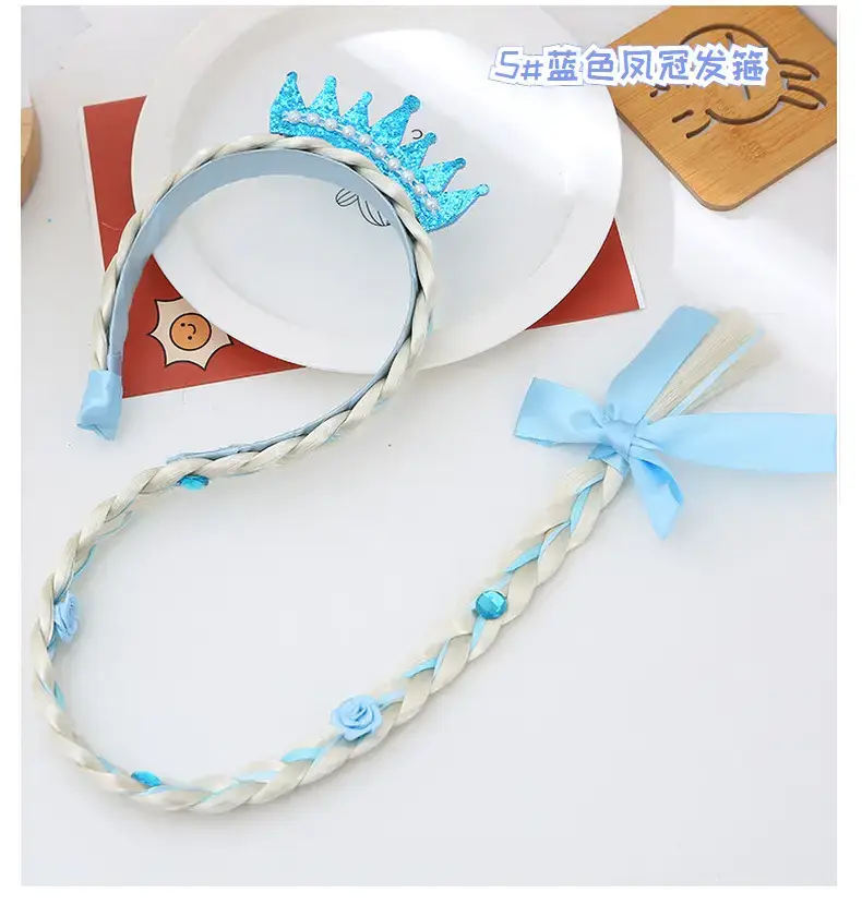 Ice and Snow Princess Wig Braid Hairband for Girls — feature 17