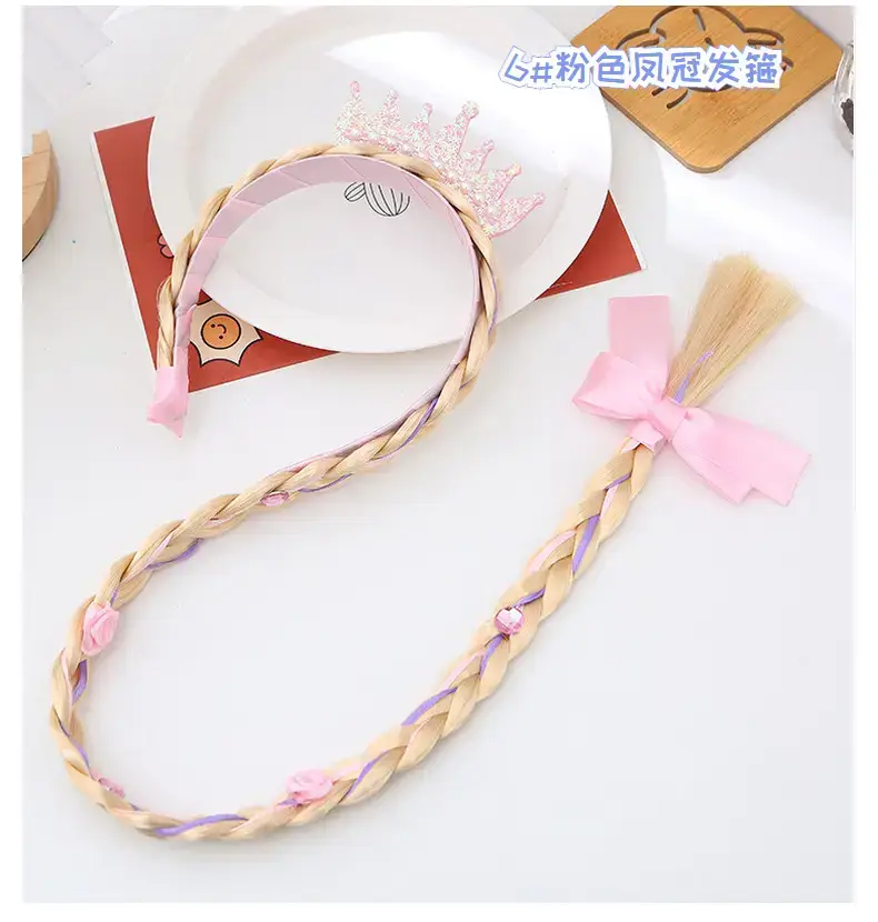 Ice and Snow Princess Wig Braid Hairband for Girls — feature 18