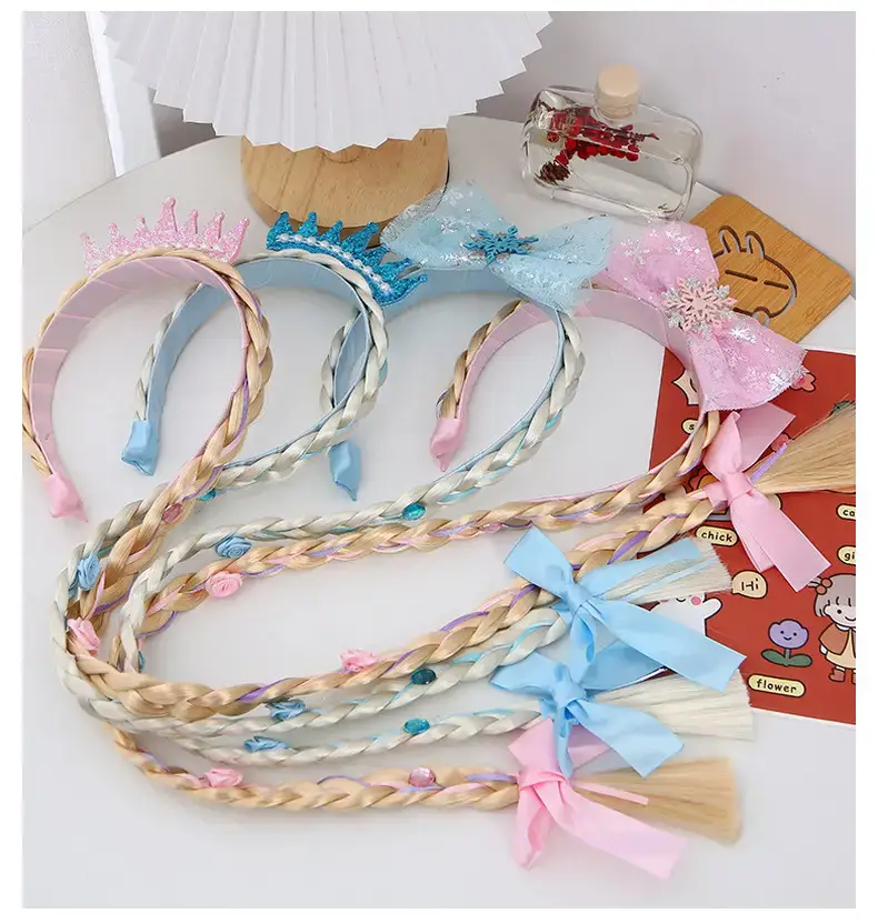 Ice and Snow Princess Wig Braid Hairband for Girls — feature 26