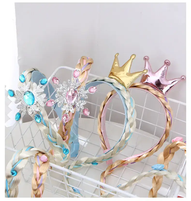 Ice and Snow Princess Wig Braid Hairband for Girls — feature 28