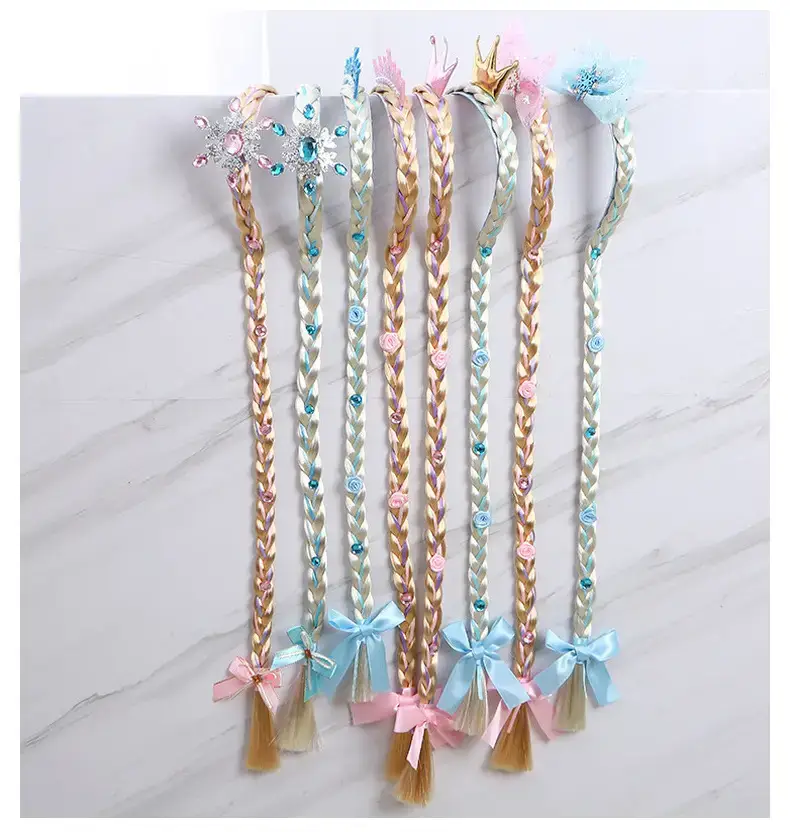 Ice and Snow Princess Wig Braid Hairband for Girls — feature 30