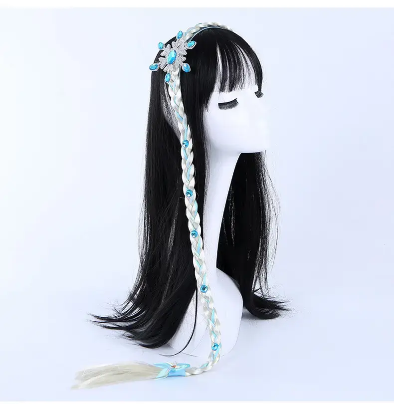 Ice and Snow Princess Wig Braid Hairband for Girls — feature 8