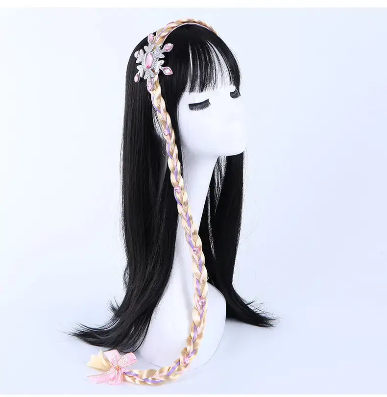 Ice and Snow Princess Wig Braid Hairband for Girls — feature 9