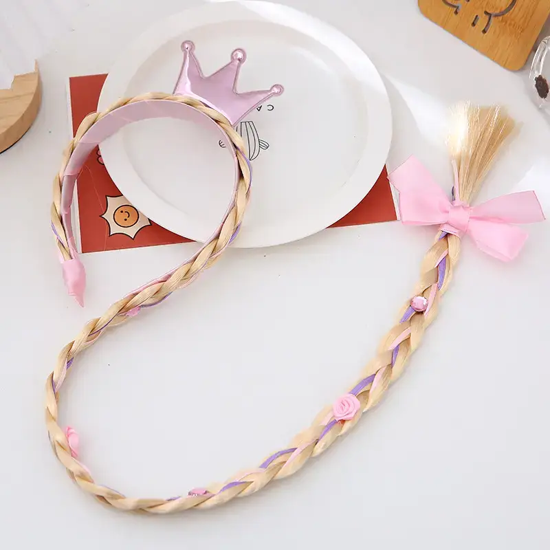 Ice and Snow Princess Wig Braid Hairband for Girls - Image 4
