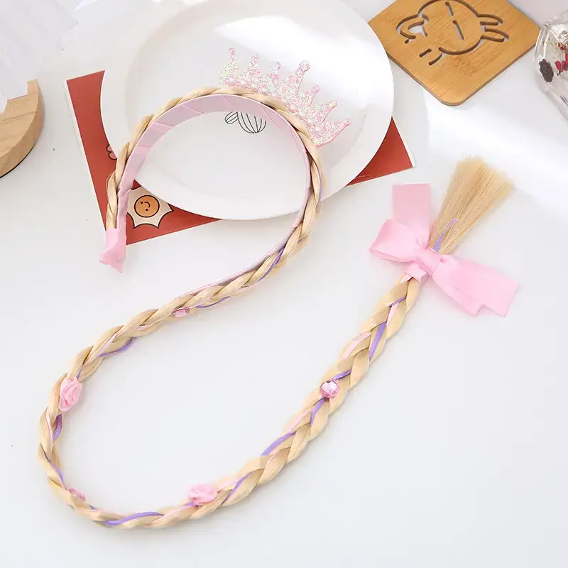 Ice and Snow Princess Wig Braid Hairband for Girls - Image 6