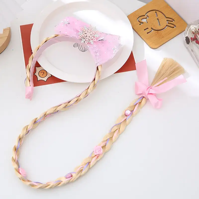 Ice and Snow Princess Wig Braid Hairband for Girls - Image 8