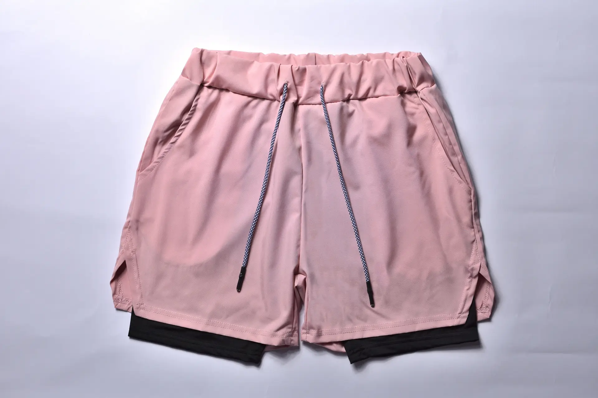 Men's Light Grey Sports Shorts with Zip Pocket & Side Zip — feature 23