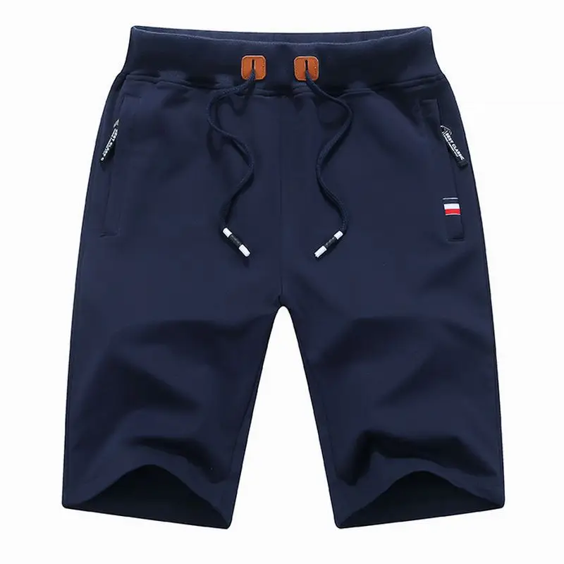Men's Olive Green Drawstring Shorts with Zip Pockets - Image 16