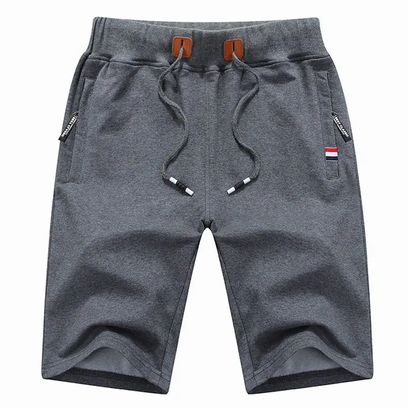 Men's Olive Green Drawstring Shorts with Zip Pockets - Image 18