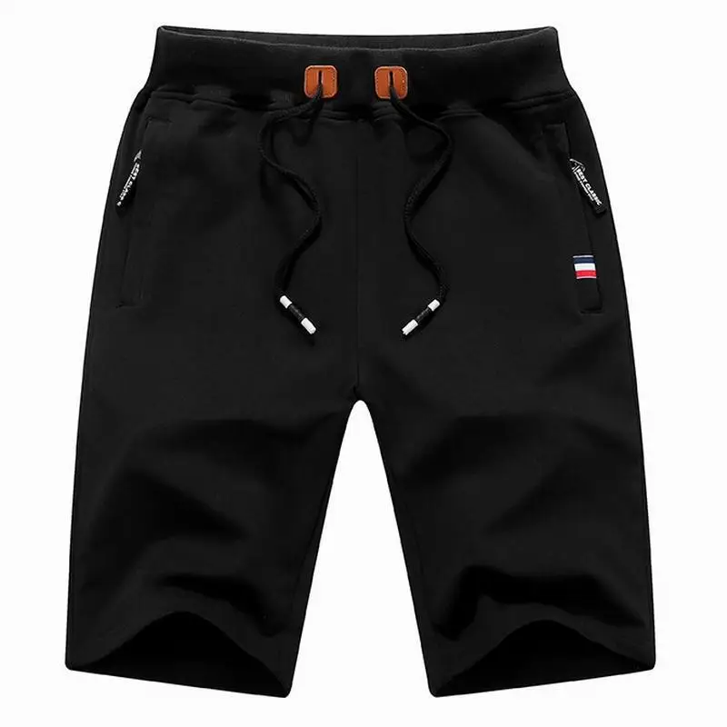 Men's Olive Green Drawstring Shorts with Zip Pockets - Image 11