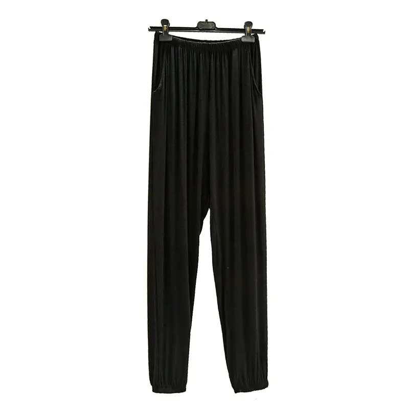 Men's Black Modal Leg Pants Spring Plus Size - Image 10