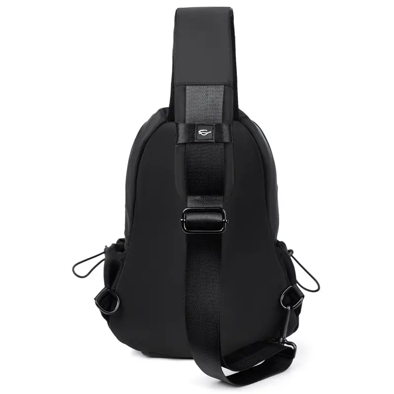 Men's Black USB Rechargeable Crossbody Bag - Image 5