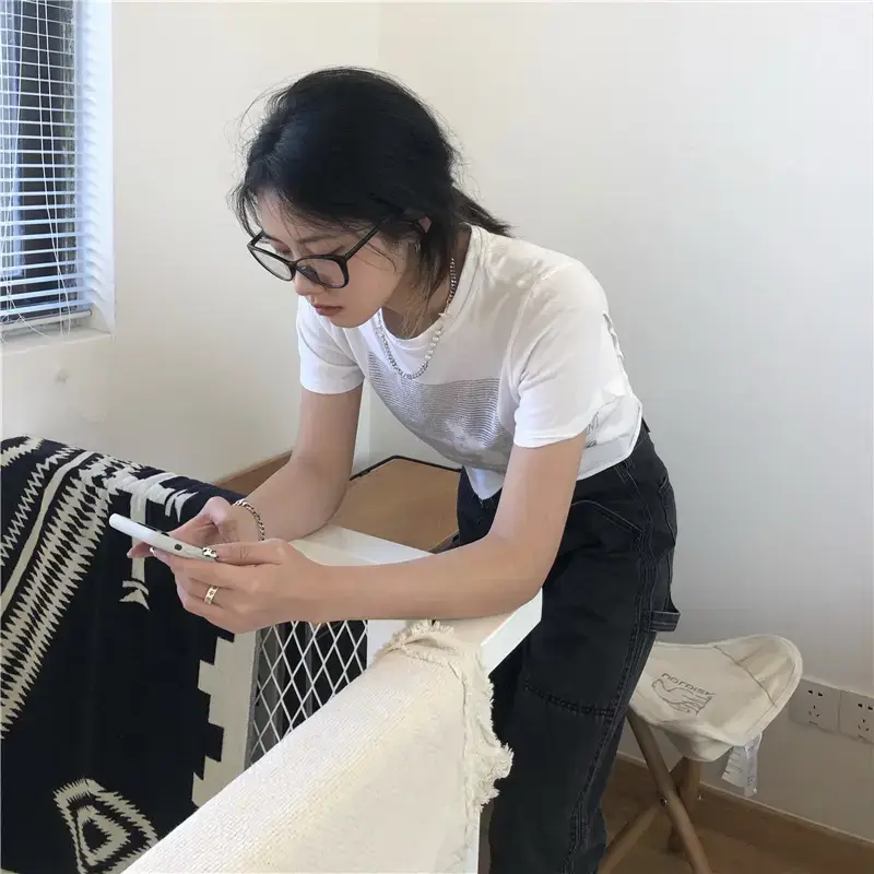 Women White T-Shirt 2025 Summer Casual Wear — feature 2