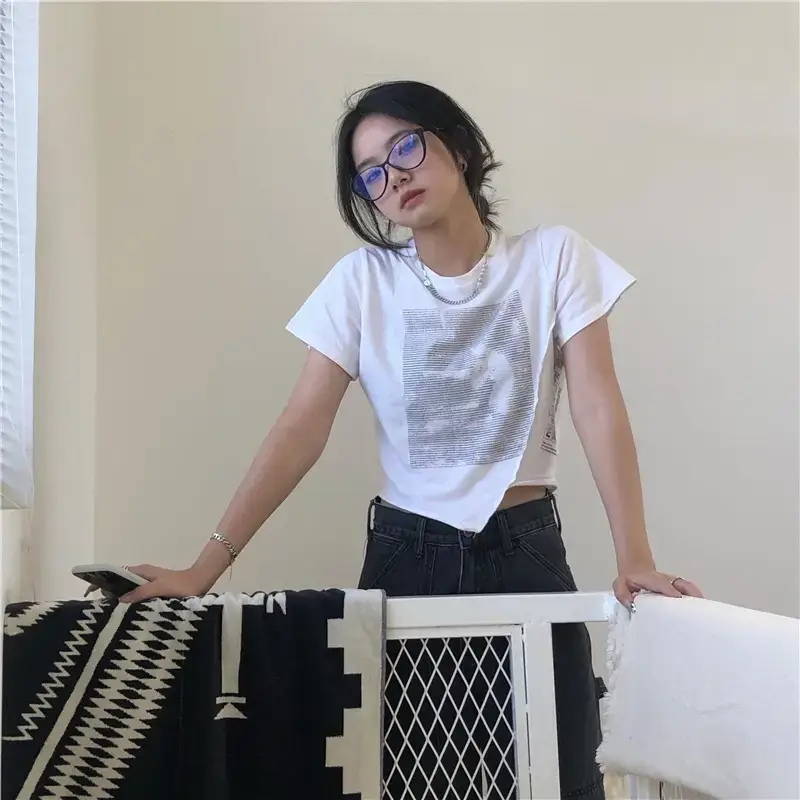 Women White T-Shirt 2025 Summer Casual Wear — feature 3