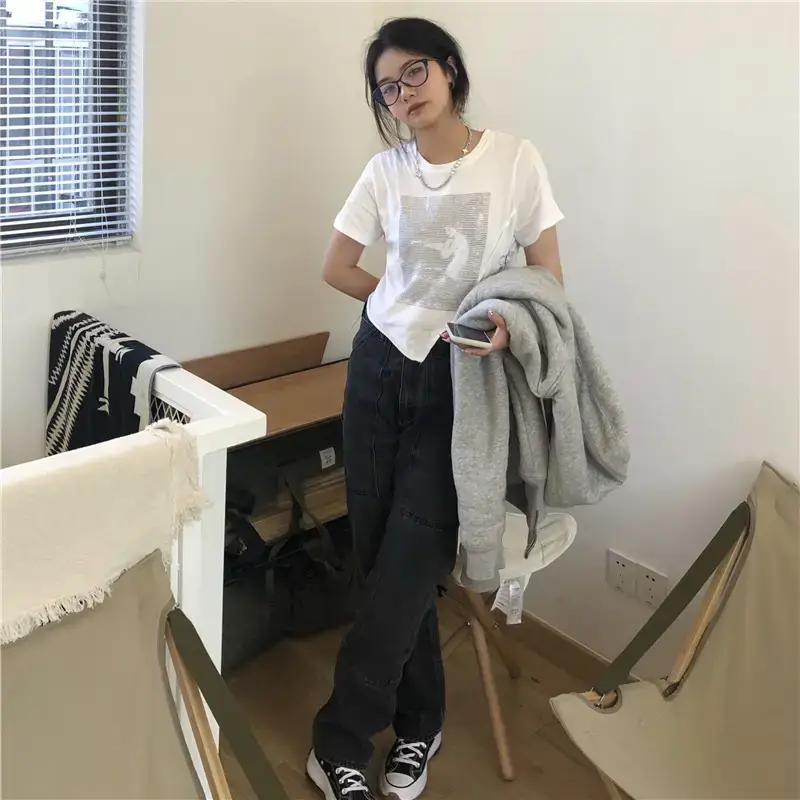 Women White T-Shirt 2025 Summer Casual Wear — feature 5