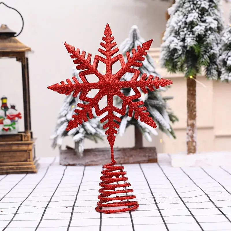 2021 Christmas Star Decorations Red Gold Silver - Image 5