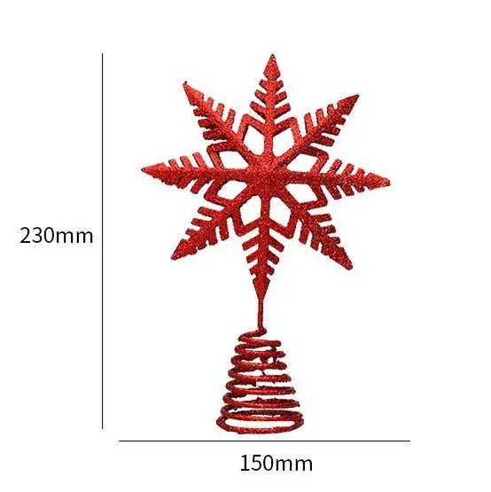 2021 Christmas Star Decorations Red Gold Silver - Image 3