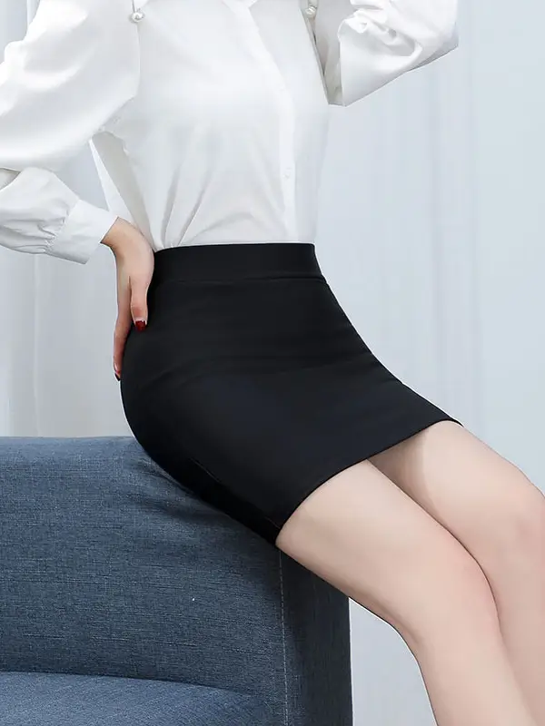 Black Elastic Hip Skirt High Waist Women - Image 6
