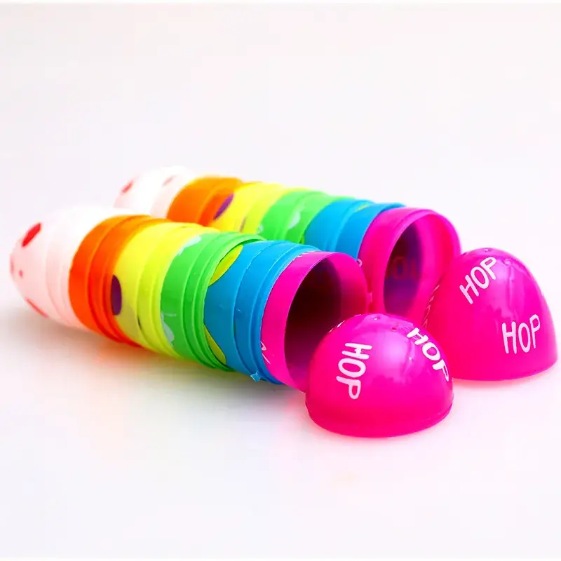 Colorful Plastic Easter Eggs 12 Pack Openable Closed