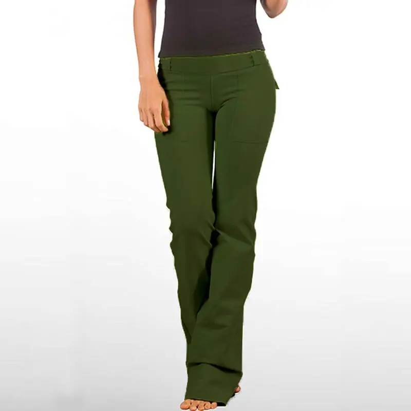 2023 Women's Slim Fit Low Waist Pant with Flap Pocket - Image 3