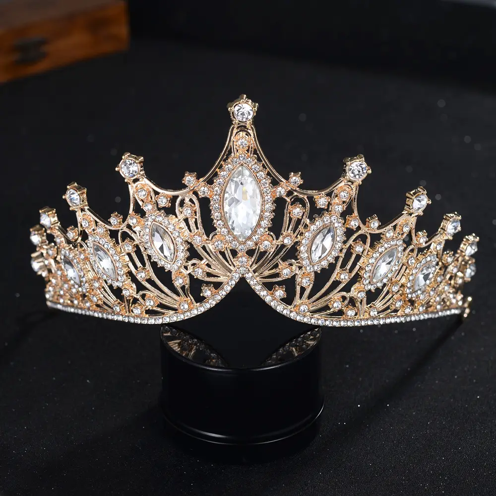 Crystal Bridal Crown Tiara with Sparkling Stones