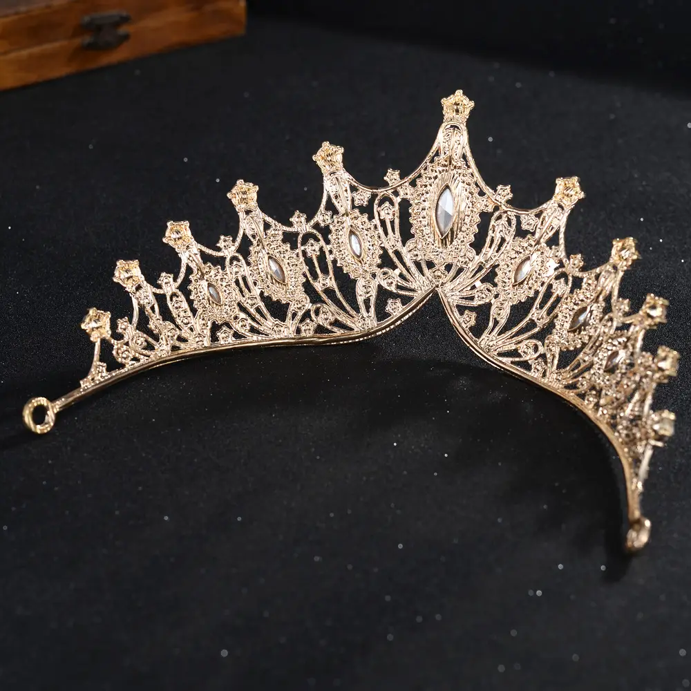 Crystal Bridal Crown Tiara with Sparkling Stones
