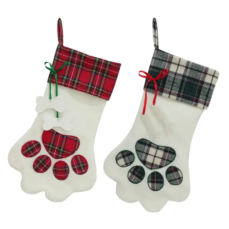2024 Dog Paw Christmas Socks Gift Bag - Image 5