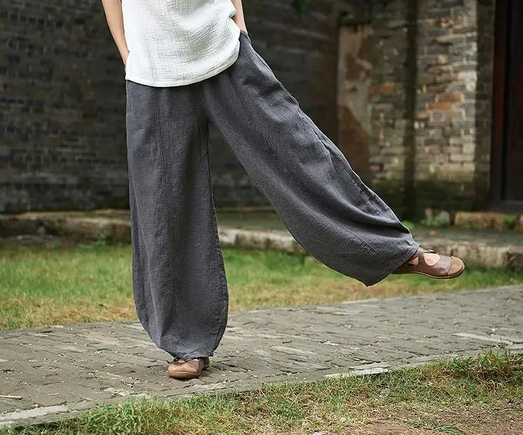 Women Cotton Linen Bloomers Large Summer Pants — feature 3