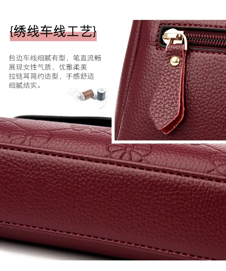 Textured Crossbody Bag for Women Maroon 2025 — feature 12