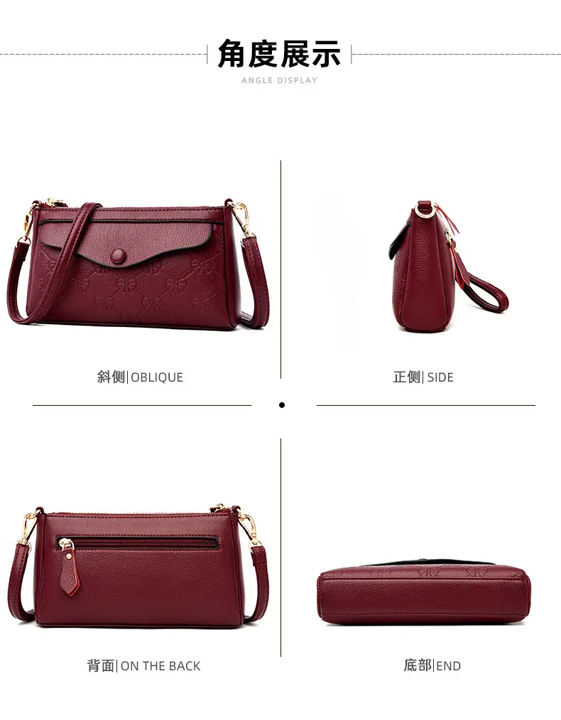 Textured Crossbody Bag for Women Maroon 2025 — feature 14