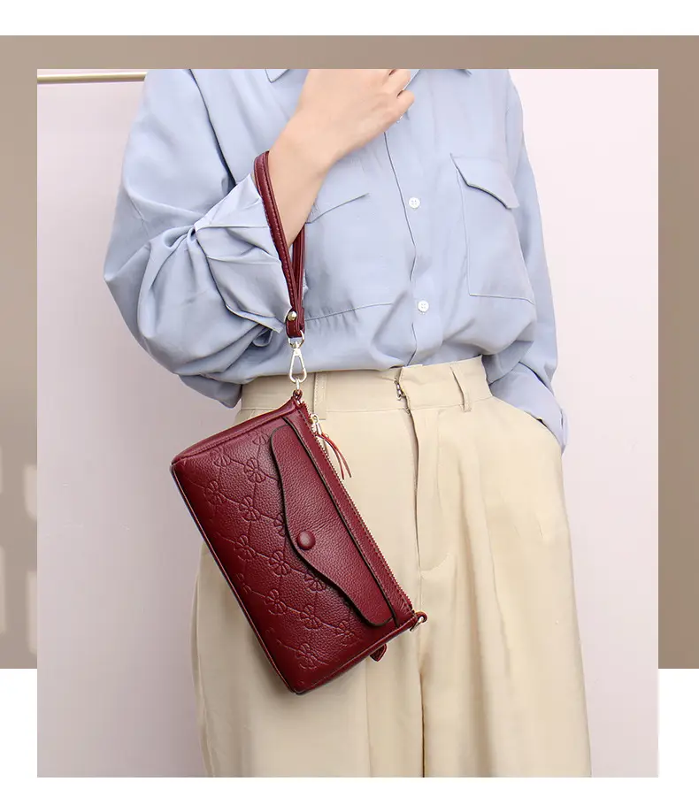 Textured Crossbody Bag for Women Maroon 2025 — feature 3