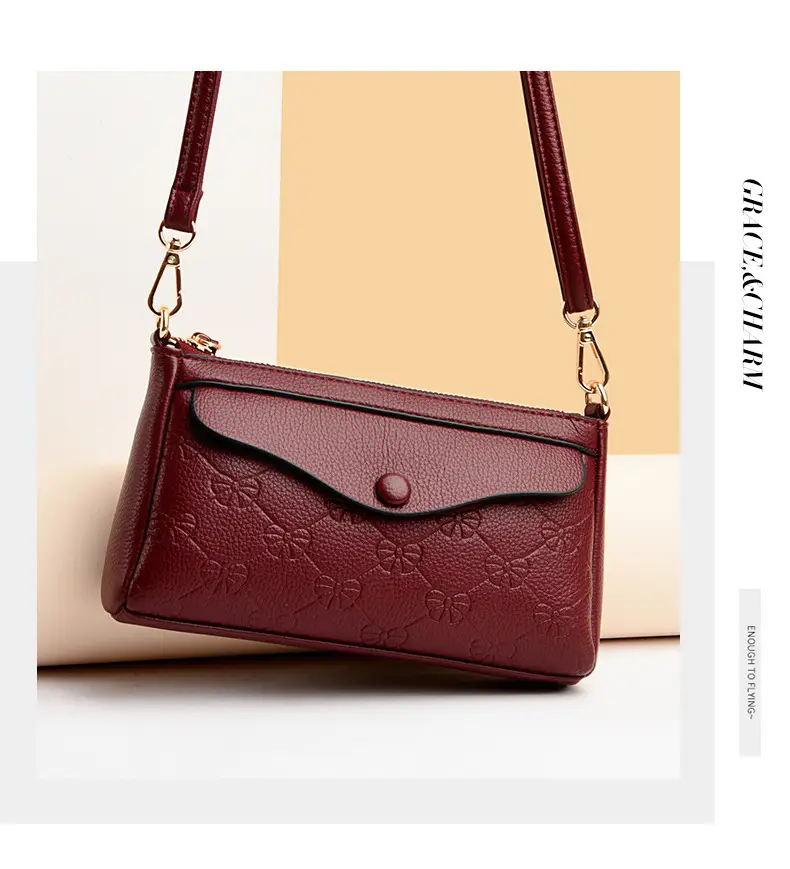 Textured Crossbody Bag for Women Maroon 2025 — feature 4
