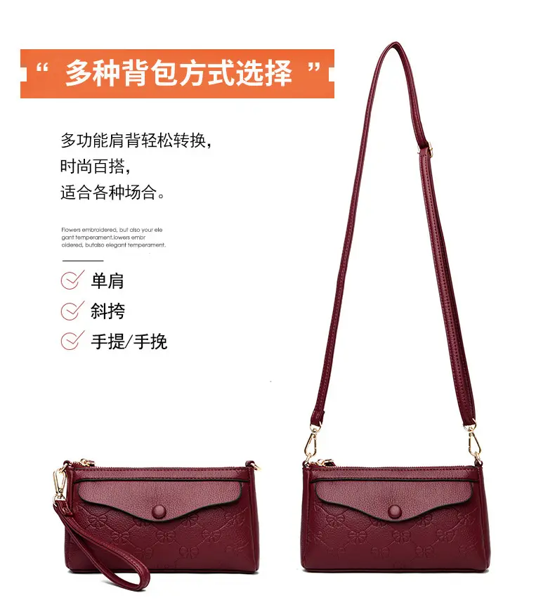 Textured Crossbody Bag for Women Maroon 2025 — feature 6
