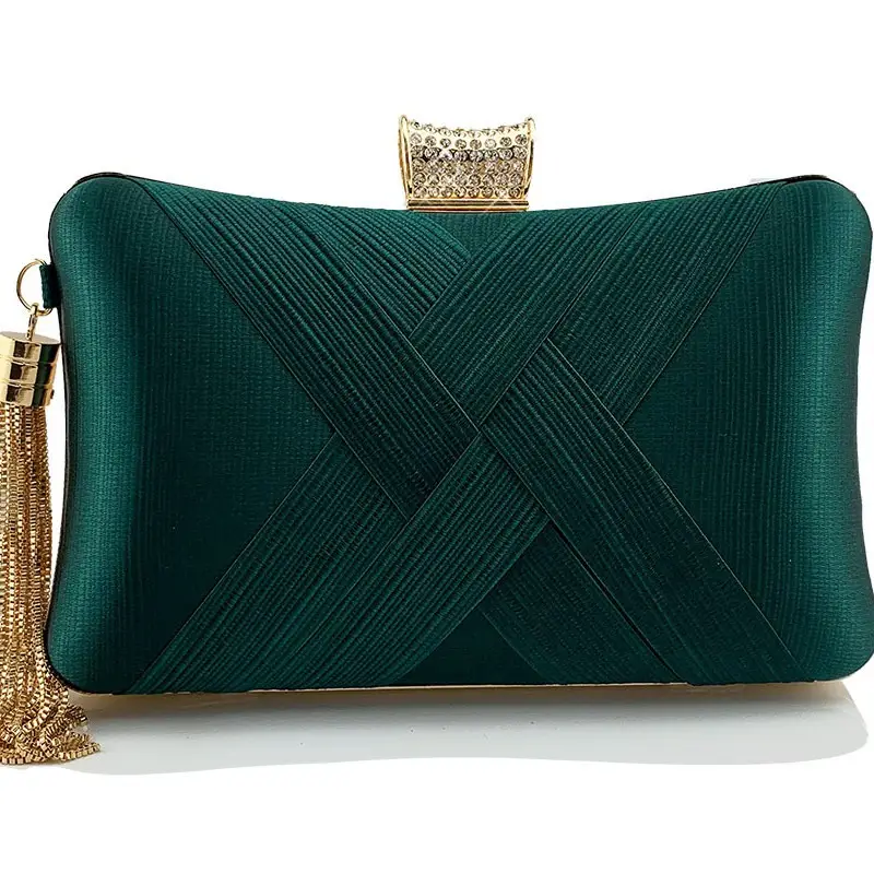 Black Tassel Metal Buckle Banquet Clutch Bag - Image 6