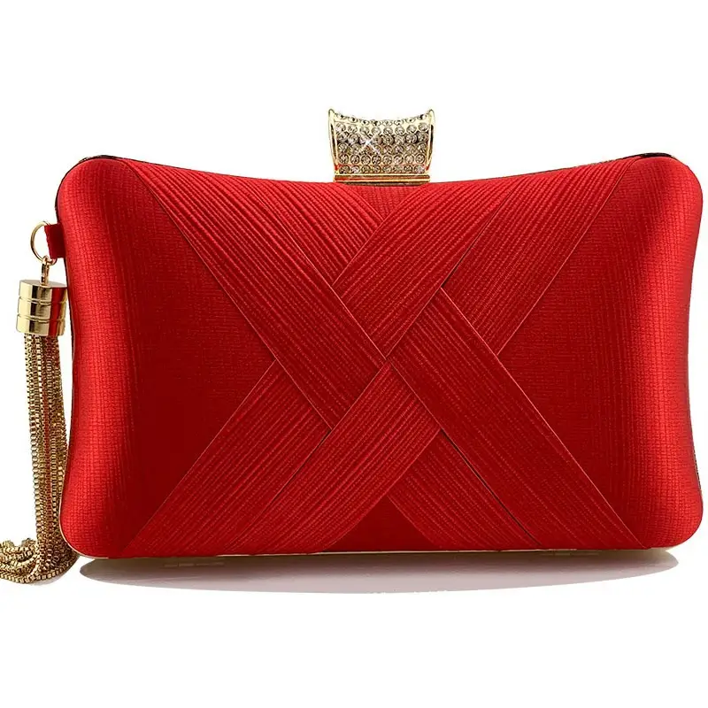 Black Tassel Metal Buckle Banquet Clutch Bag - Image 8