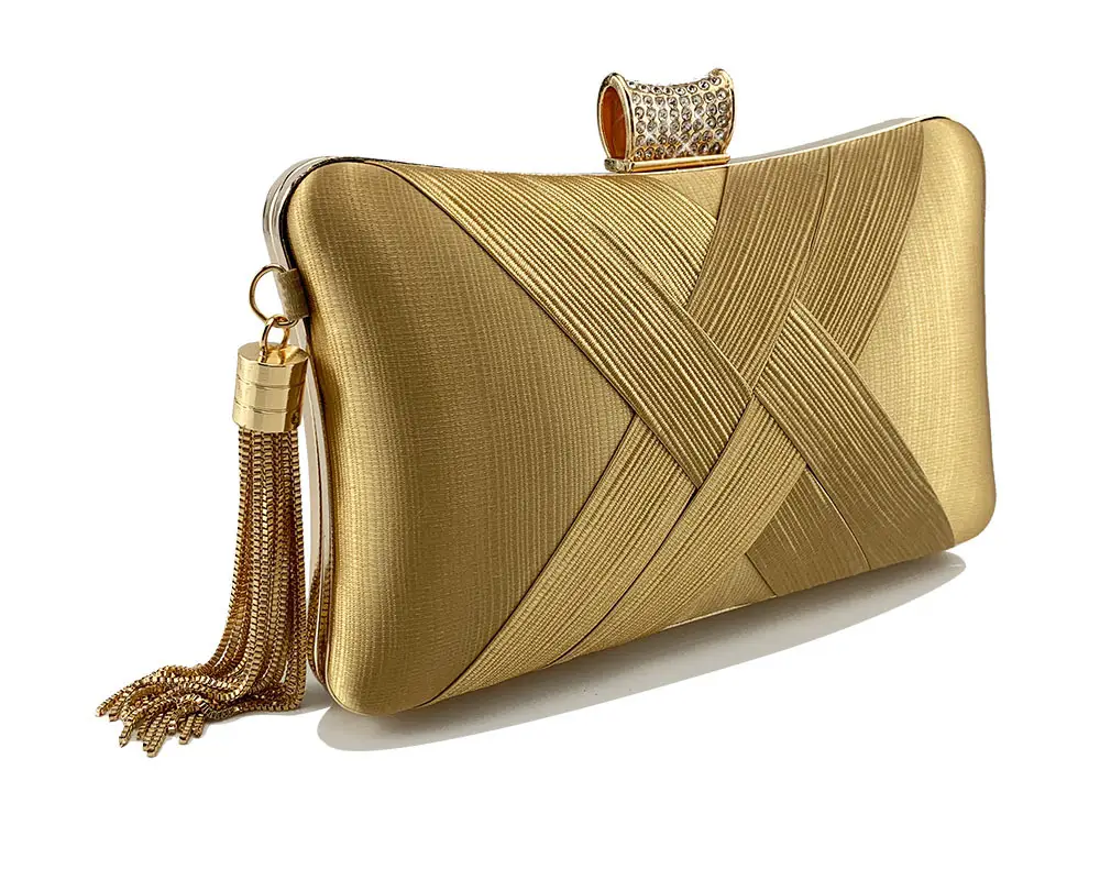 Black Tassel Metal Buckle Banquet Clutch Bag - Image 2