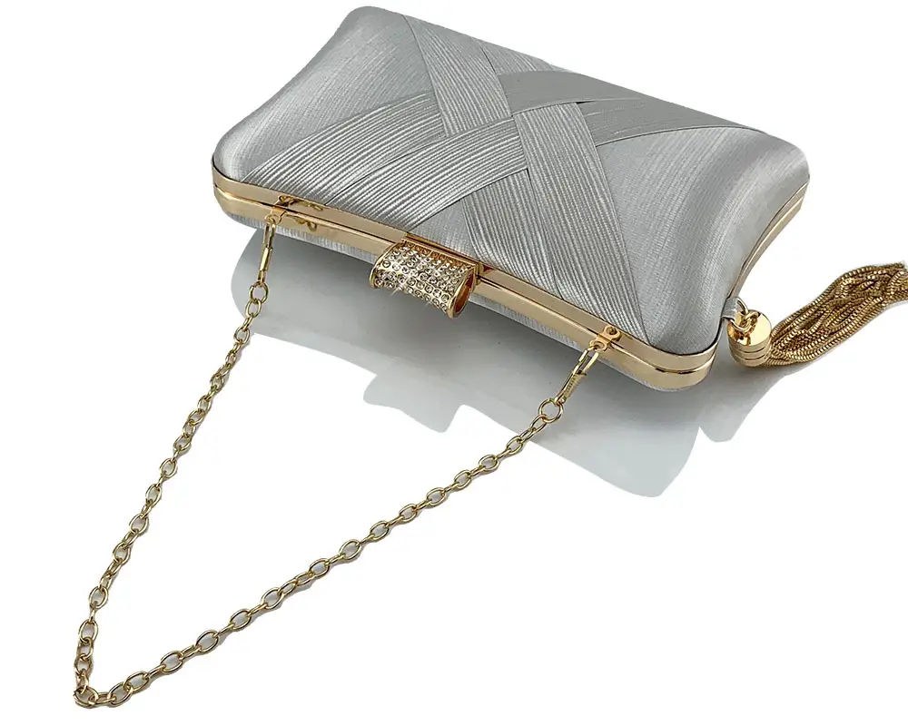 Black Tassel Metal Buckle Banquet Clutch Bag - Image 3