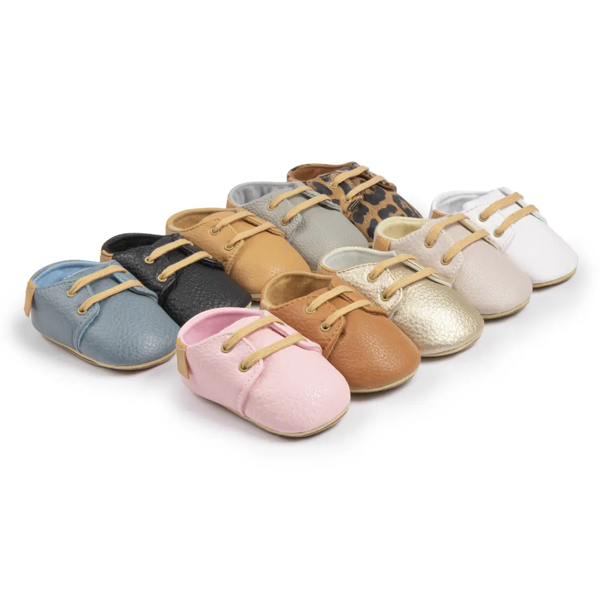 Tan Velcro Toddler Shoes 0-1 Year Old Anti-Slip