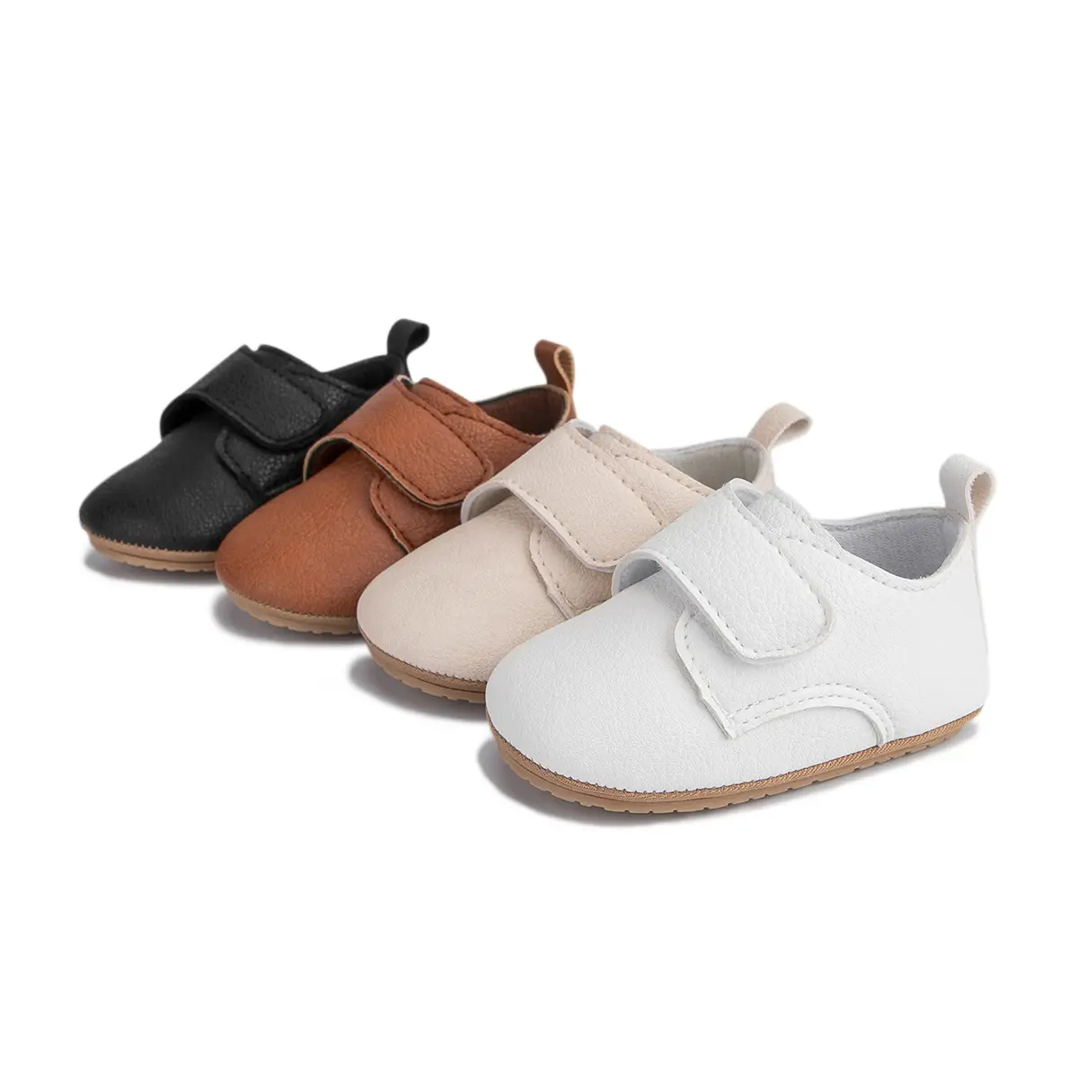 Tan Velcro Toddler Shoes 0-1 Year Old Anti-Slip