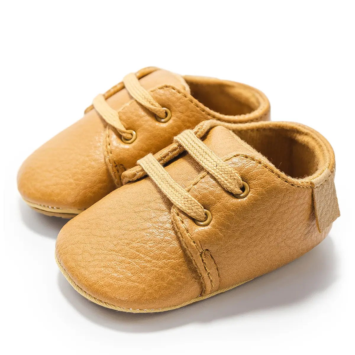 Tan Velcro Toddler Shoes 0-1 Year Old Anti-Slip