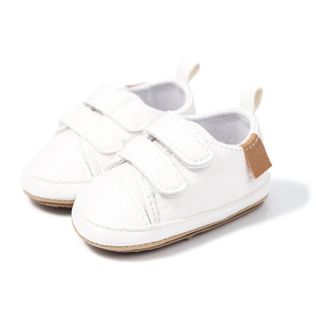 Tan Velcro Toddler Shoes 0-1 Year Old Anti-Slip