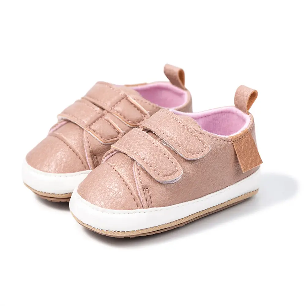Tan Velcro Toddler Shoes 0-1 Year Old Anti-Slip
