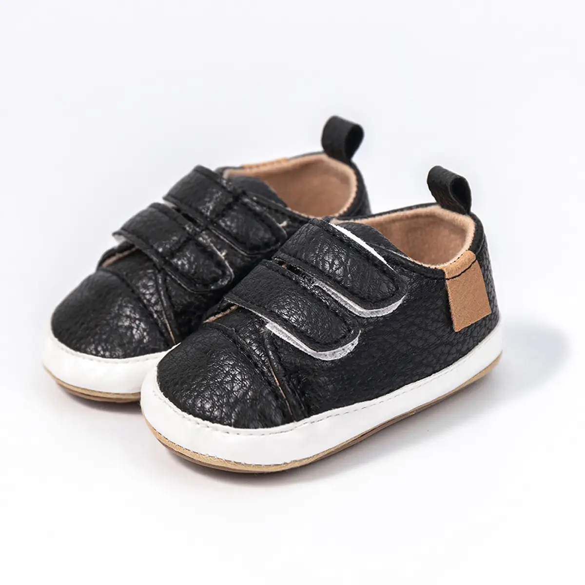 Tan Velcro Toddler Shoes 0-1 Year Old Anti-Slip