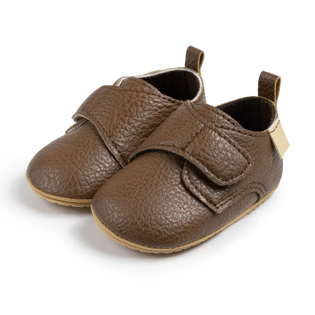 Tan Velcro Toddler Shoes 0-1 Year Old Anti-Slip