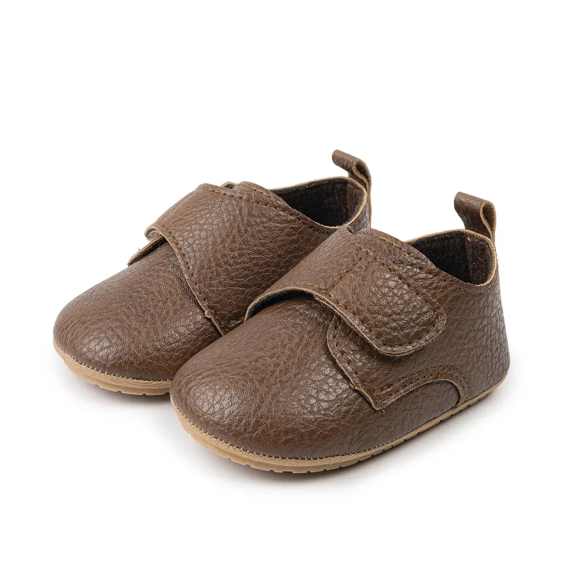 Tan Velcro Toddler Shoes 0-1 Year Old Anti-Slip