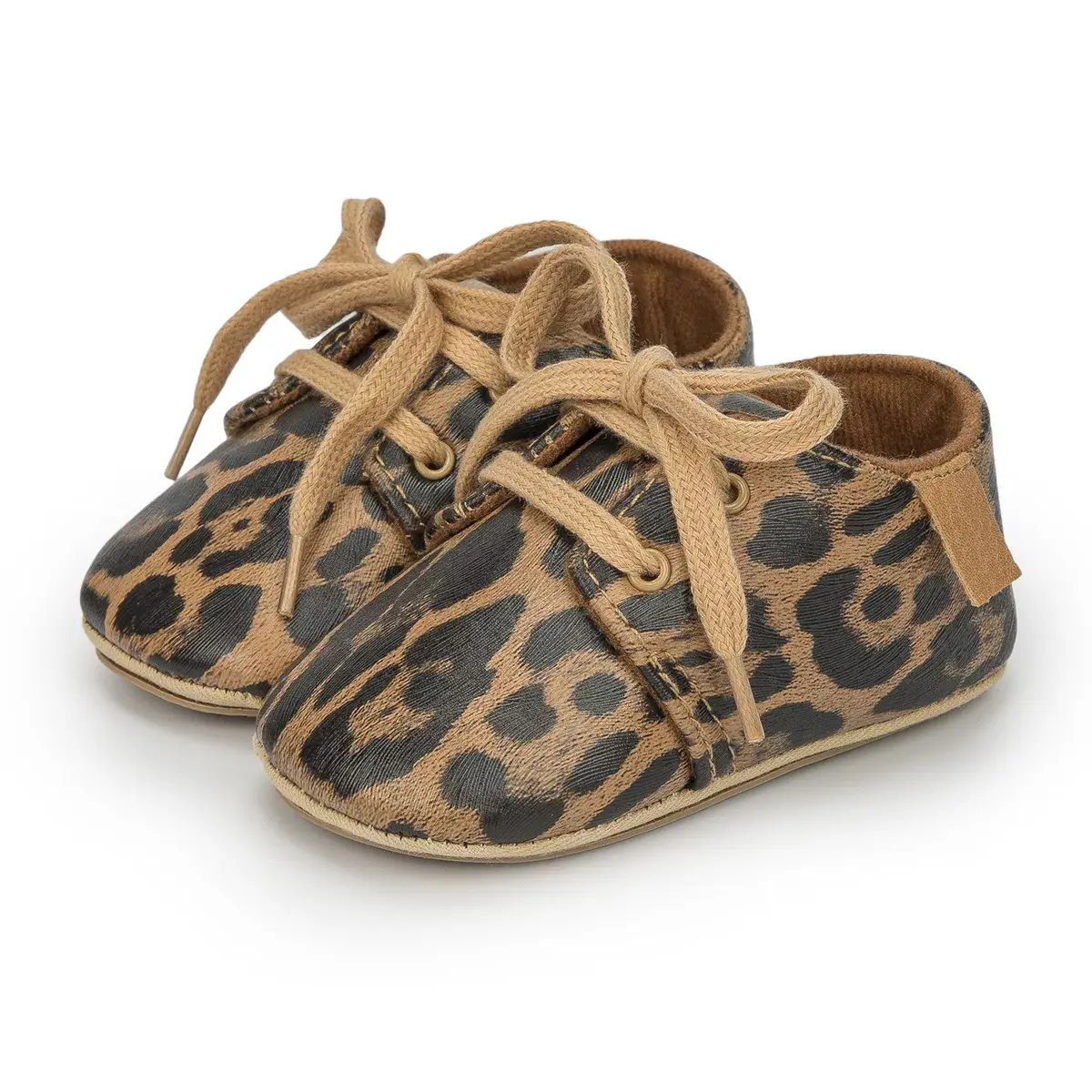 Tan Velcro Toddler Shoes 0-1 Year Old Anti-Slip