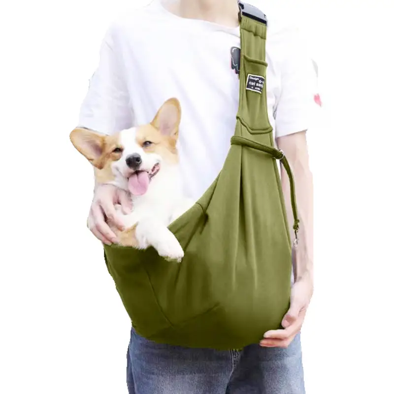 Folding Dog Backpack Blue Breathable Pet Bag - Image 6