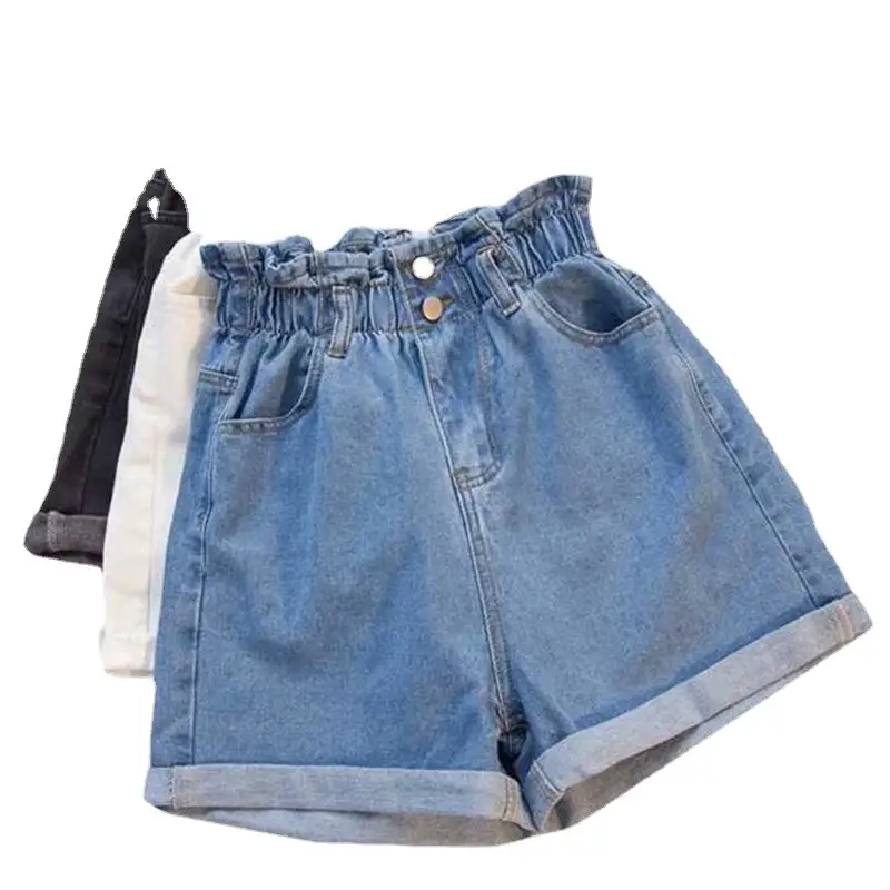 Women Denim Shorts Thick Hips Elastic Waist Fat mm - Image 8