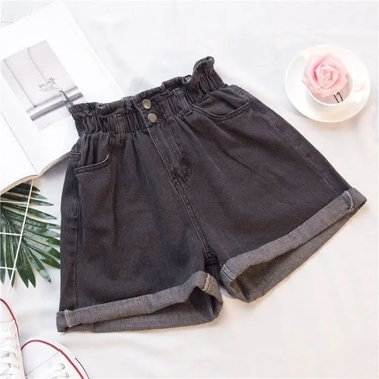 Women Denim Shorts Thick Hips Elastic Waist Fat mm - Image 3